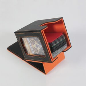 Deck box en cuir avec emplacement top loader